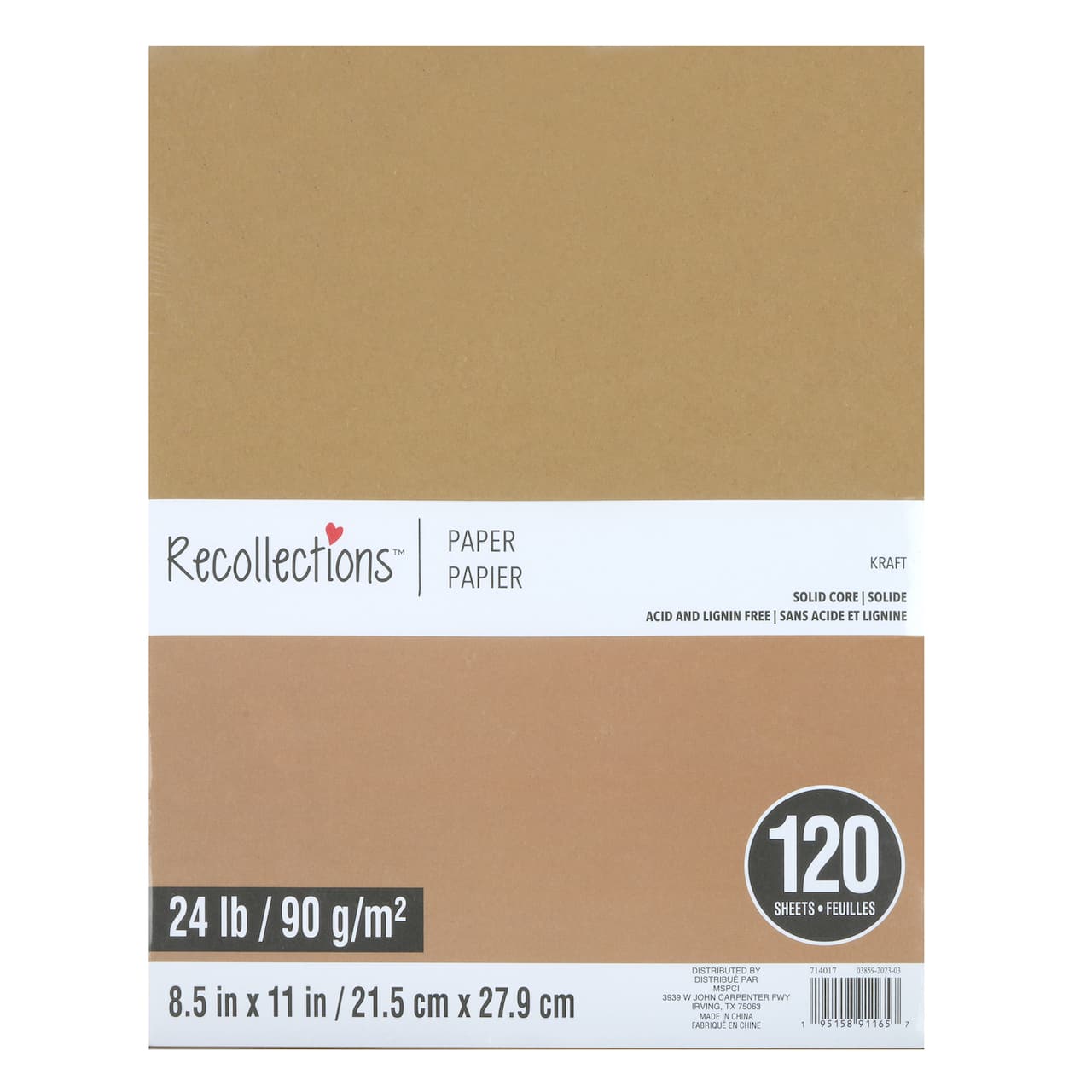 8.5" x 11" Paper Pack by Recollections™, 120 Sheets